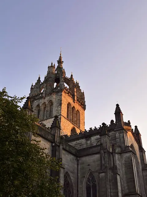 Photo of St Giles' Cathedral, a church in Edinburgh, central Scotland.