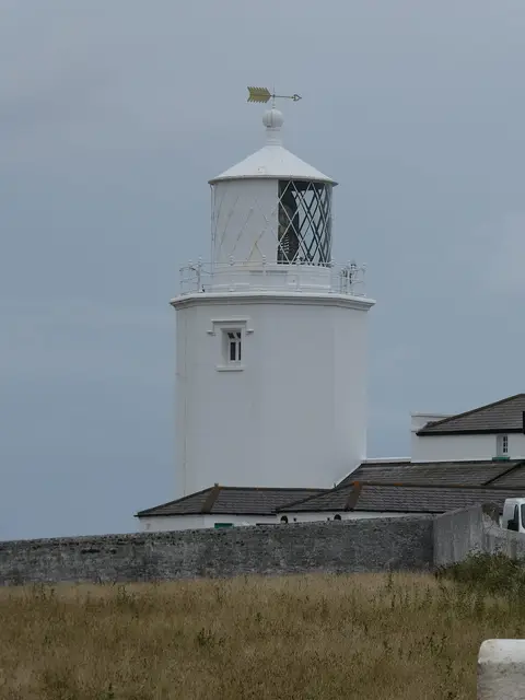 Photo of Lizard Lighthouse, a lighthouse near Cadgwith, Cornwall, south west England.