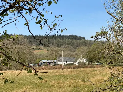 Photo of Berthlwyd Farm, a country estate near Ystradfellte in Bannau Brycheiniog, the Powys, mid Wales.