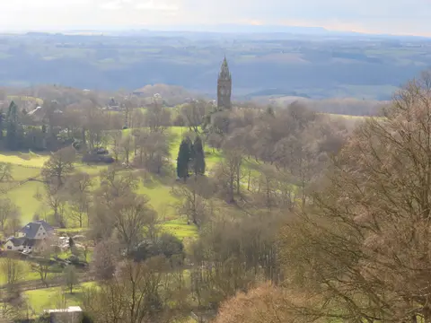 Photo of Abberley Clock Tower, a folly near Great Witley, Worcestershire, central England.