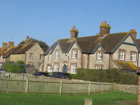 Photo of Glynde, a village in the South Downs, East Sussex, south east England.