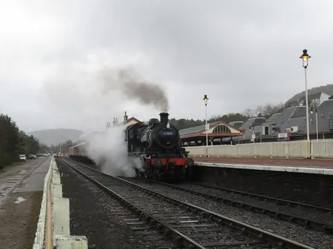 Photo of Strathspey Steam Railway, a visitor attraction near Aviemore in the Cairngorms, Highland, the Scottish Highlands and Islands.