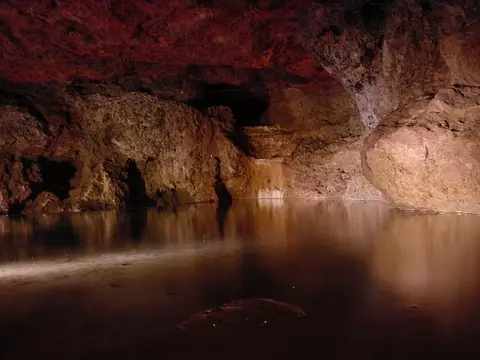 Photo of Clearwell Caves, a cave near Newland, Gloucestershire, south west England.
