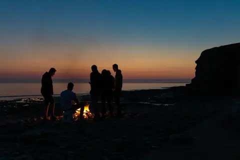 Photo of Dunraven Bay, a beach near Ogmore-by-Sea, the Vale of Glamorgan, south east Wales.