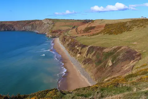 Photo of Porth Ceiriad, a cove near Abersoch in Llŷn, Gwynedd, north Wales.