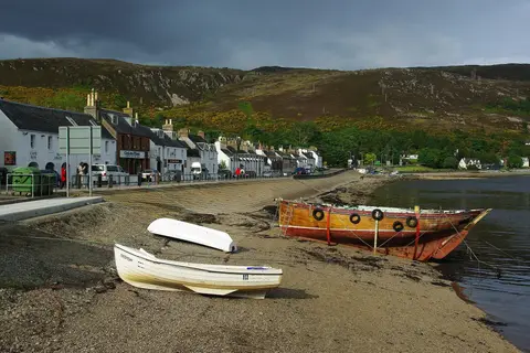 Photo of Ullapool, a village in Highland, the Scottish Highlands and Islands.