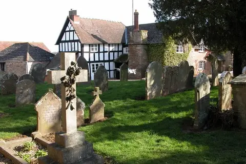 Photo of Kilpeck, a village in Herefordshire, central England.