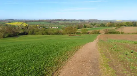 Photo: Allestree Park, a 138m hill in Derbyshire, central England.