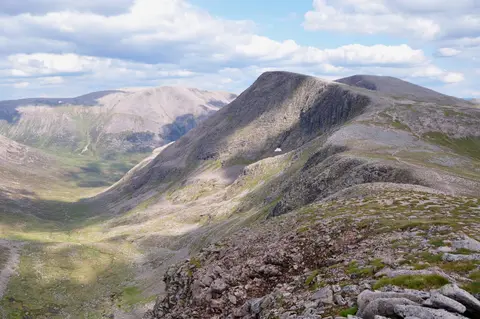 Photo: Sgor an Lochain Uaine, a 1,258m Munro in the Cairngorms, Aberdeenshire, north east Scotland.