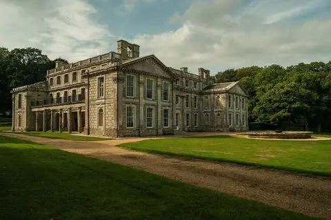 Photo of Appuldurcombe House, a Grade II registered house & garden near Godshill, the Isle of Wight, south east England.