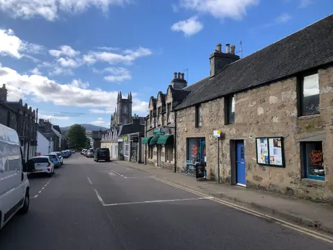 Photo of Kingussie, a village in the Cairngorms, Highland, the Scottish Highlands and Islands.