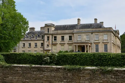 Photo of Lamport Hall, a Grade II registered house & garden near Brixworth, Northamptonshire, central England.