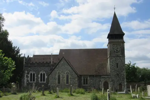 Photo of St Mary's Church, Stoke d'Abernon, a church in Surrey, south east England.