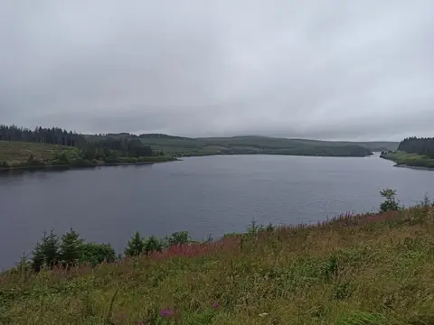 Photo of Alwen Reservoir, a reservoir near Llanrhaeadr, Conwy, north Wales.