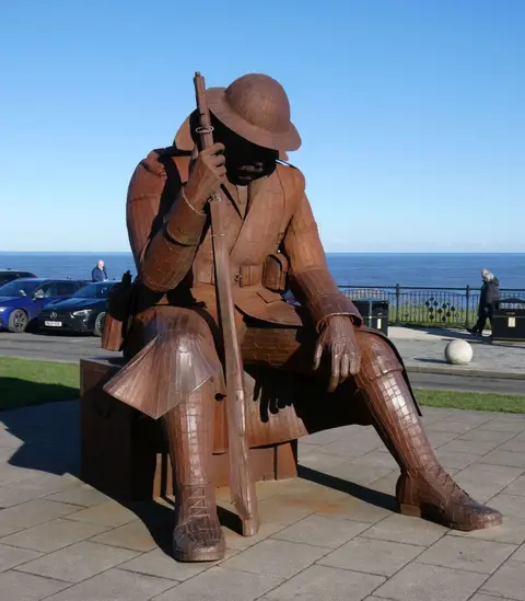 Photo of The Tommy, a landmark near Sunderland, County Durham, north east England.