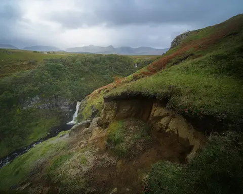 Photo of Lealt Falls, a waterfall near Staffin, Highland, the Scottish Highlands and Islands.