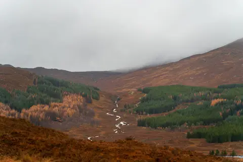 Photo along the Southern Upland Way, a long-distance trail running from Portpatrick to Cockburnspath, southern Scotland.