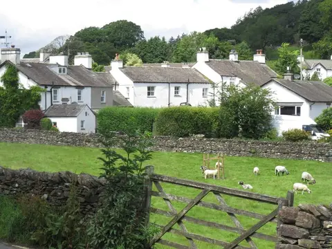Photo of Near Sawrey, a village in the Lake District, Cumbria, north west England.