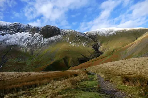 Photo of Cautley Spout, a waterfall near Sedbergh in the Yorkshire Dales, Cumbria, north west England.