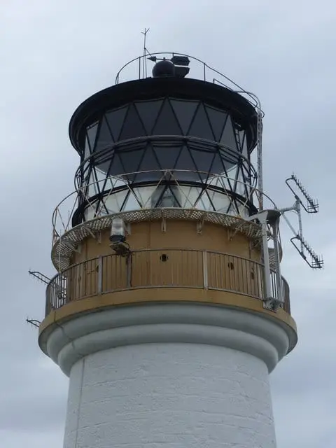 Photo of Flannan Isles Lighthouse, a lighthouse in Na h-Eileanan Siar, the Scottish Highlands and Islands.