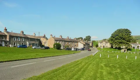 Photo of Bainbridge, a village in the Yorkshire Dales, North Yorkshire, northern England.