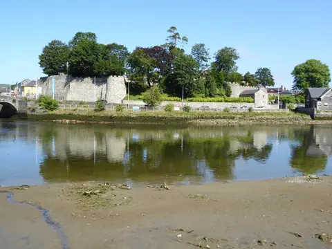Photo of Cardigan Castle, a ruined castle in Ceredigion, mid Wales.