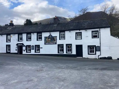 Photo of The Horse and Farrier Inn, a pub near Threlkeld in the Lake District, Cumbria, north west England.