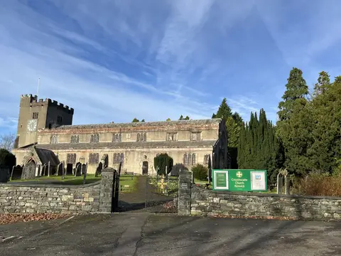 Photo of Crosthwaite Church (St Kentigern's), a church near Keswick in the Lake District, Cumbria, north west England.