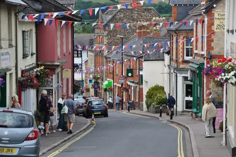 Photo of Bovey Tracey, a village in Devon, south west England.