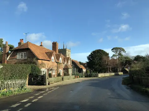 Photo of Bucklebury, a village in the North Wessex Downs, Berkshire, south east England.