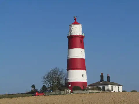 Photo of Happisburgh Lighthouse, a lighthouse in Norfolk, eastern England.