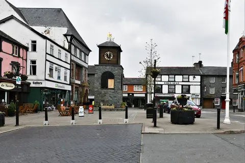 Photo of Llanrwst, a village in Conwy, north Wales.