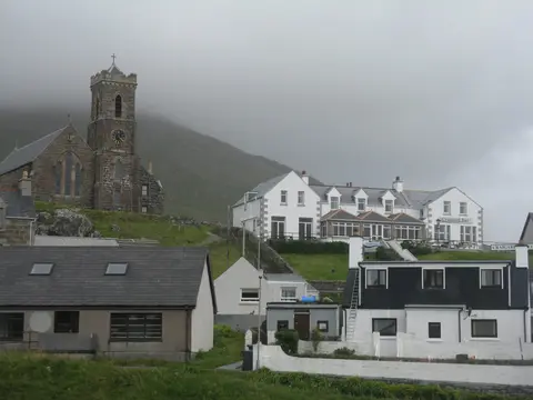 Photo of Barra Church of Scotland, a church near Castlebay, Na h-Eileanan Siar, the Scottish Highlands and Islands.