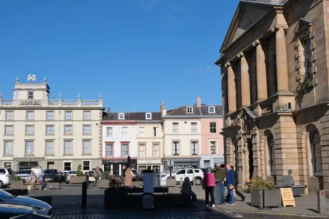 Photo of Kelso, a village in the Scottish Borders, southern Scotland.