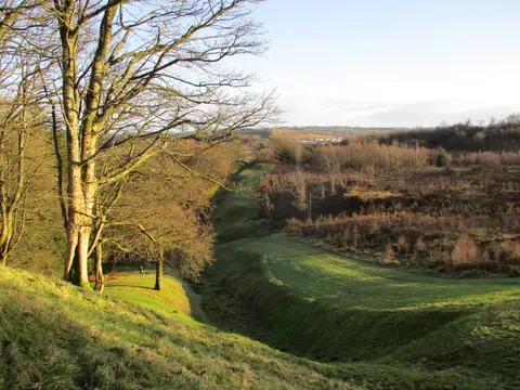 Photo of Antonine Wall, a frontier wall near Bo'ness, Falkirk, central Scotland.