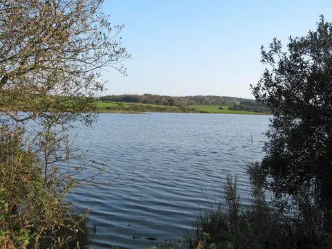Photo of Llyn Llywenan, a lake near Rhosneigr, Anglesey, north Wales.