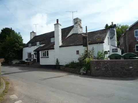 Photo of The Pandy Inn, a pub near Dorstone, Herefordshire, central England.