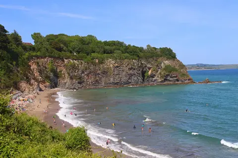 Photo of Porthpean, a swimming spot near Charlestown, Cornwall, south west England.