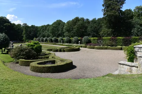 Photo of Seaton Delaval Hall, a Grade II* registered house & garden near Tynemouth, Northumberland, north east England.