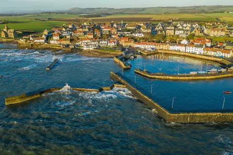 Photo of St Monans Harbour, a visitor attraction in Fife, central Scotland.