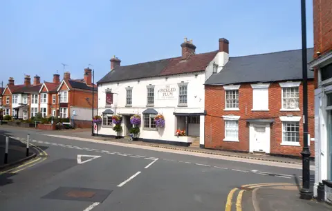 Photo of Pershore, a village in Worcestershire, central England.