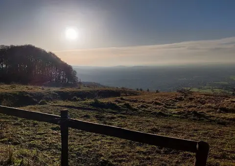 Photo: Cleeve Hill, a 330m hill near Cheltenham in the Cotswolds, Gloucestershire, south west England.