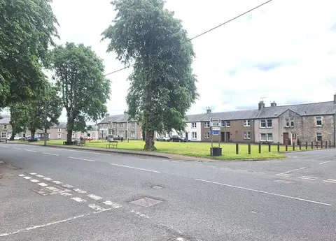 Photo of Newcastleton, a village in the Scottish Borders, southern Scotland.