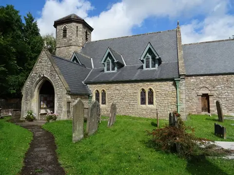 Photo of St Arvan's Church, a church near St Arvans in the Wye Valley, Monmouthshire, south east Wales.