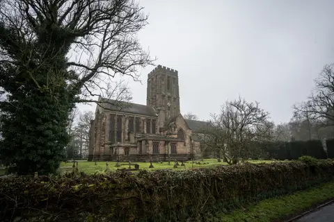 Photo of Church of the Holy Angels, Hoar Cross, a church in Staffordshire, central England.