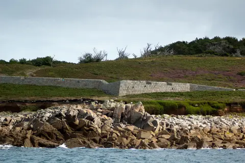 Photo of Garrison Walls, St Mary's, an artillery fort in Cornwall, south west England.