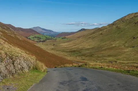 Photo: Newlands Pass, a viewpoint near Buttermere in the Lake District, Cumbria, north west England.