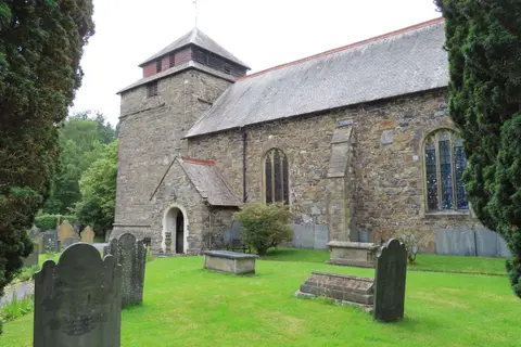 Photo of St Idloes' Church, Llanidloes, a church in the Powys, mid Wales.