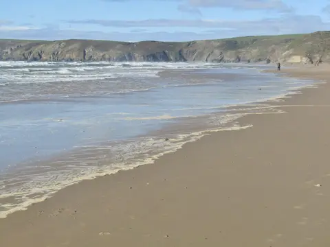 Photo of Newgale Sands, a beach near Solva, Pembrokeshire, south west Wales.