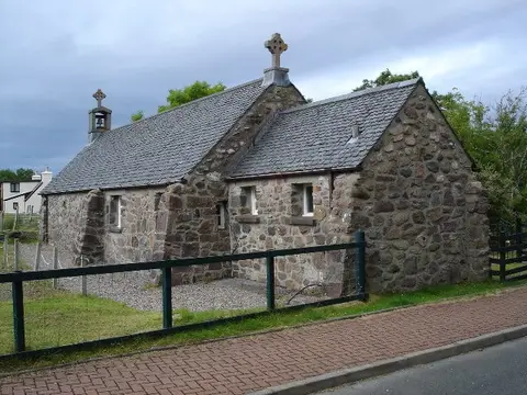 Photo of St Maelrubha's Church, Poolewe, a church in the Wester Ross, Highland, the Scottish Highlands and Islands.